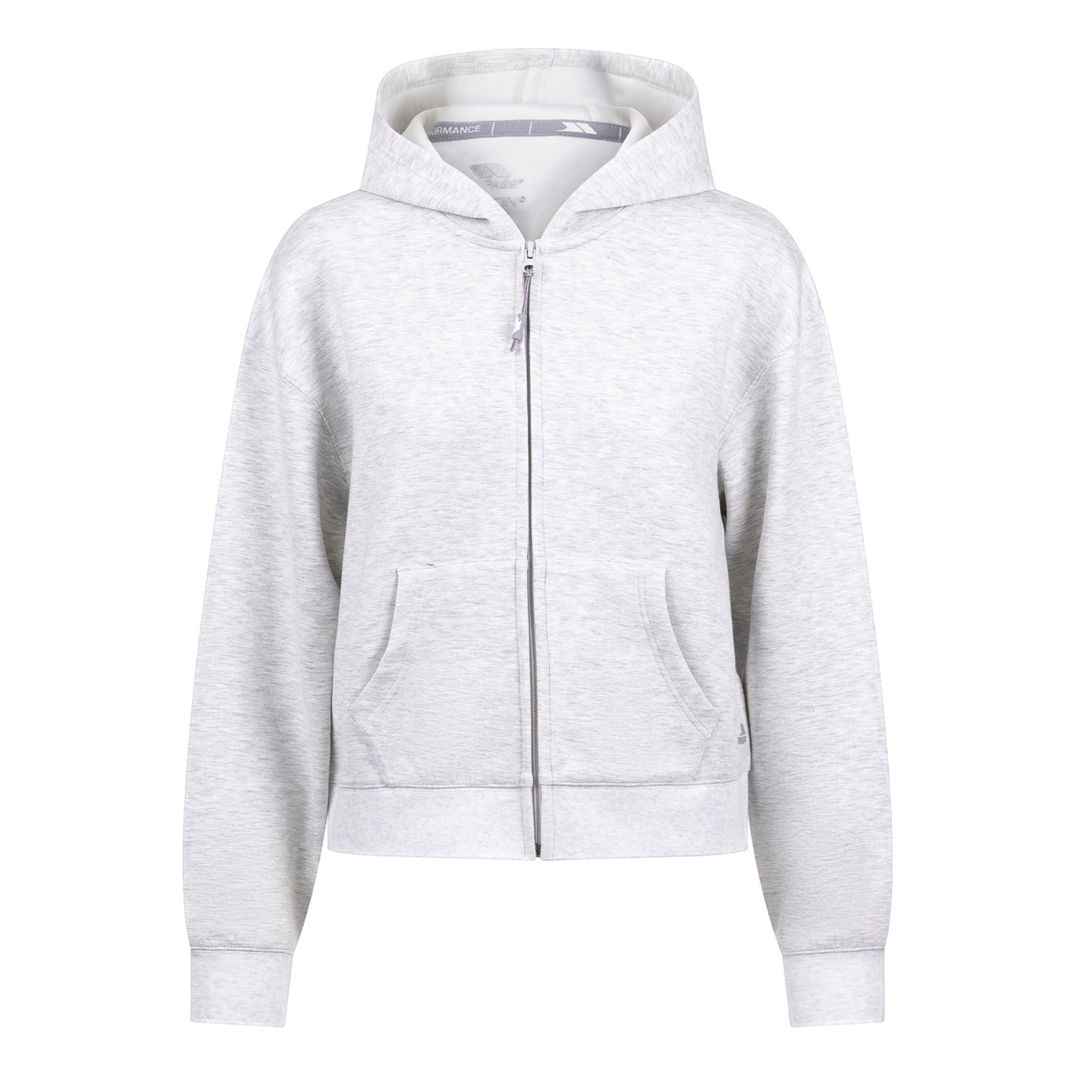 Trespass Womens Sileas Active Full Zip Hoodie Grey Marl