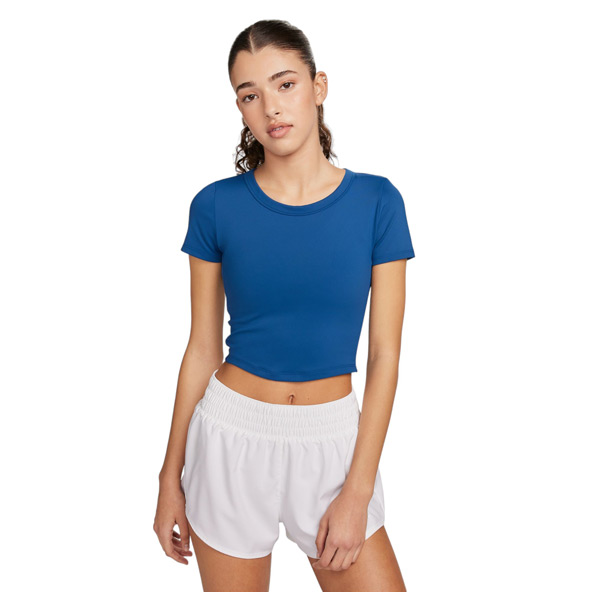 Nike One Fitted Womens Dri-FIT Short-Sleeve Cropped Top