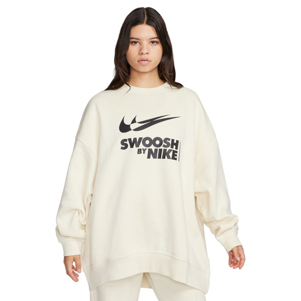 Nike Sportswear Womens Oversized Fleece Crew-Neck Sweatshirt
