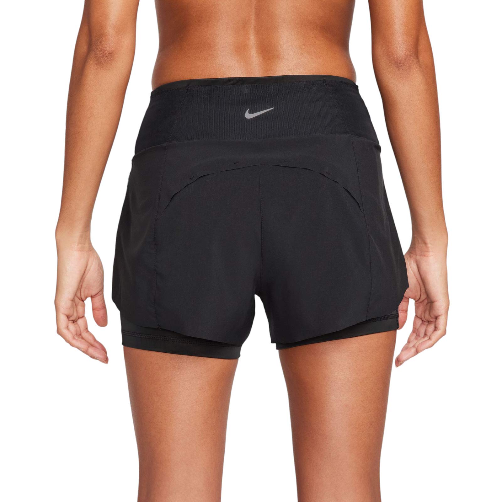 NIKE DRI-FIT SWIFT WOMENS MID-RISE 3" 2-IN-1 RUNNING SHORTS WITH POCKETS