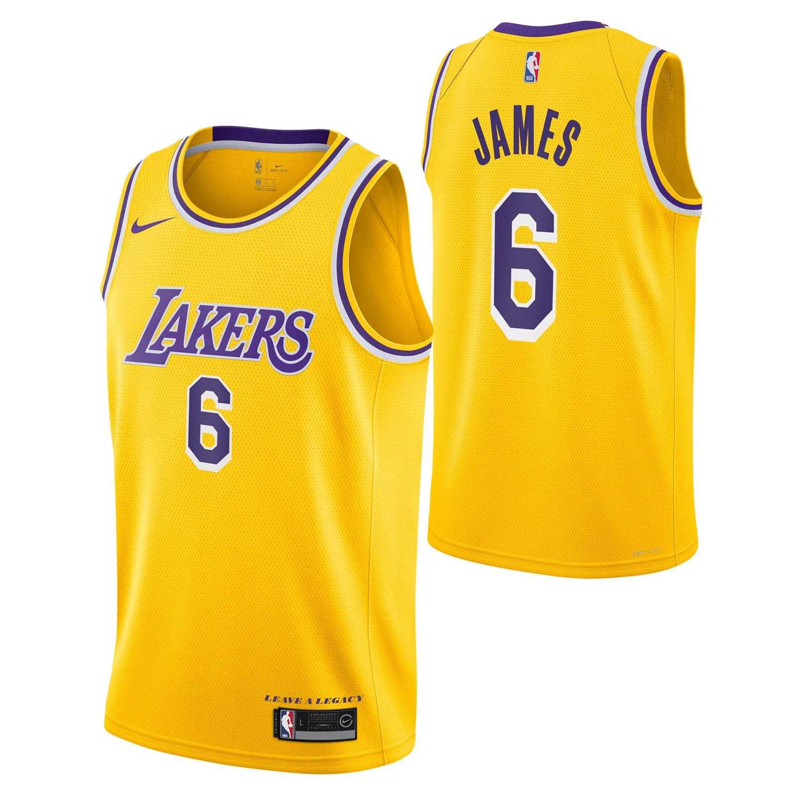 NIKE LOS ANGELES LAKERS JAMES ICON KIDS JERSEY