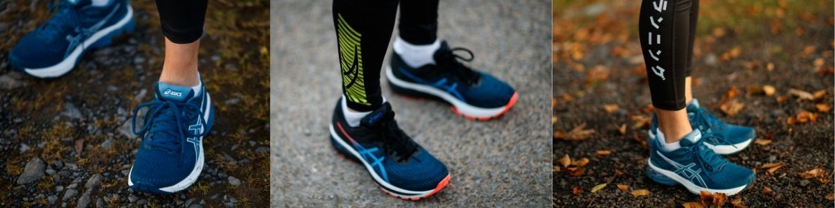 Asics GT-2000 9 running shoes outdoors in autumn conditions