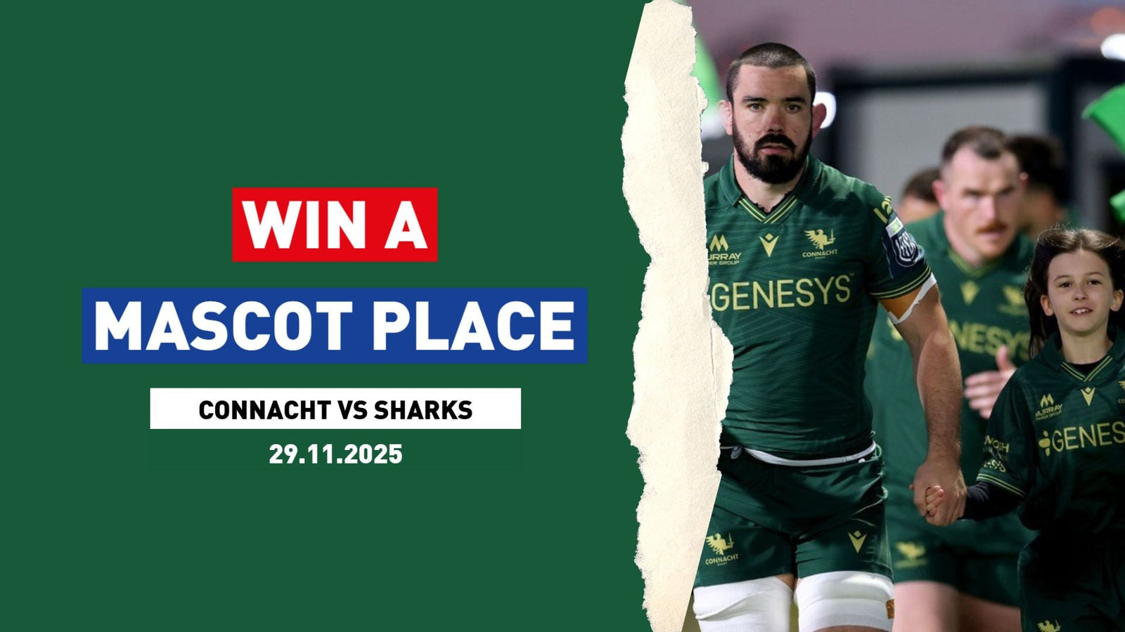 Win a Mascot Place - Connacht Rugby vs Sharks