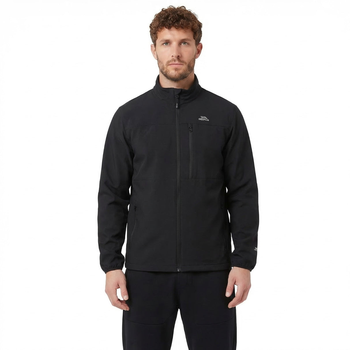 Trespass Mens Filmford Packaway Waterproof Jacket Black