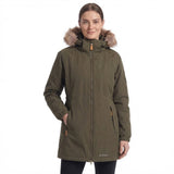 Trespass Womens Celebrity Insulated Longer Length Parka Jacket Dark Vine