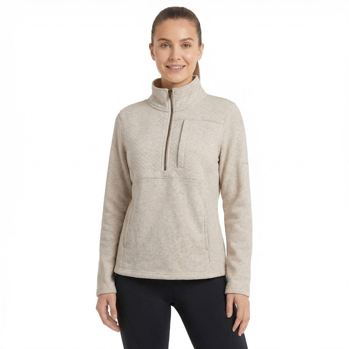Trespass Womens Hoxie Marl Fleece Top Cream Marl
