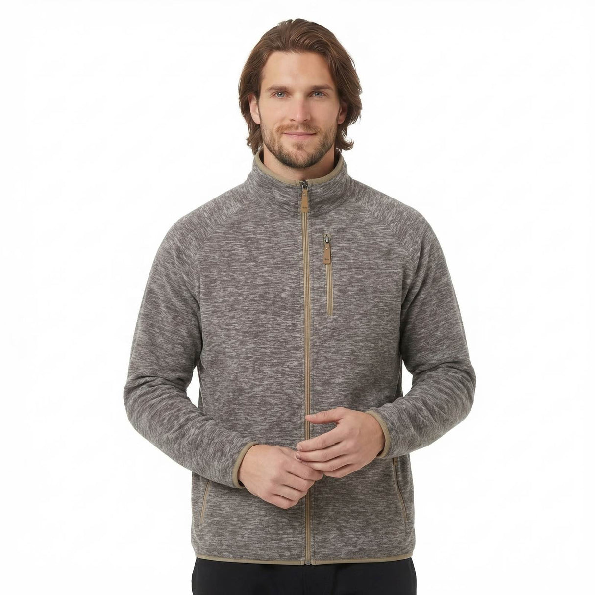 Trespass Mens Cochrane AT300 Fleece Jacket Grey Marl