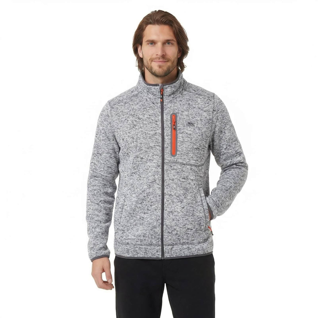 Trespass Mens Bingham Fleece Jacket Grey Marl