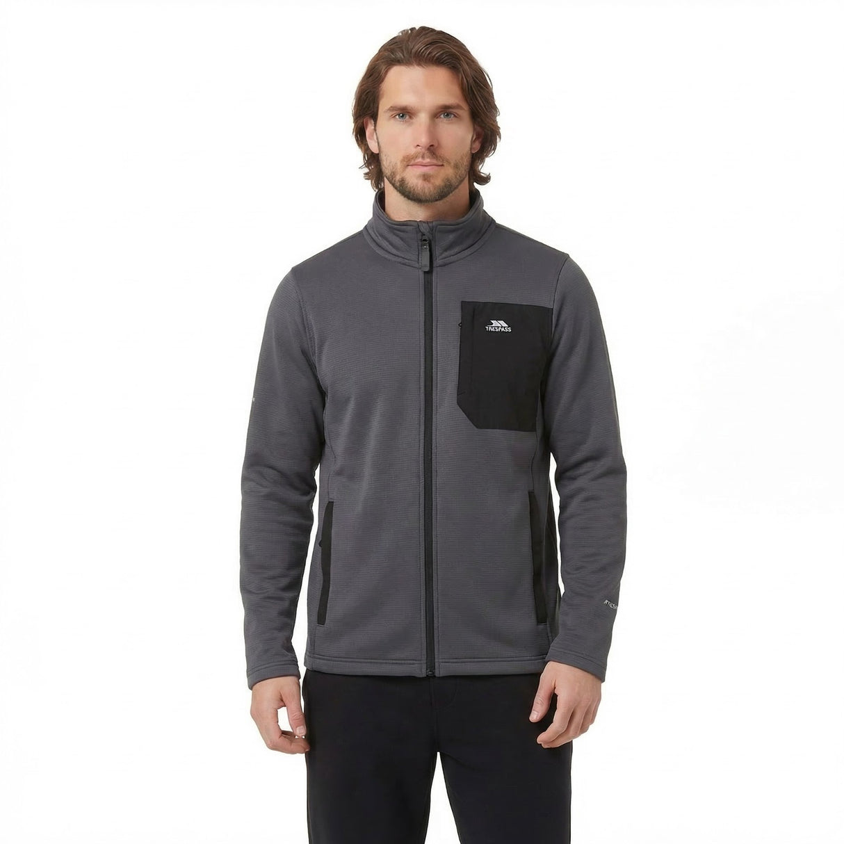 Trespass Mens Arranfore AT200 Fleece Jacket Storm Grey