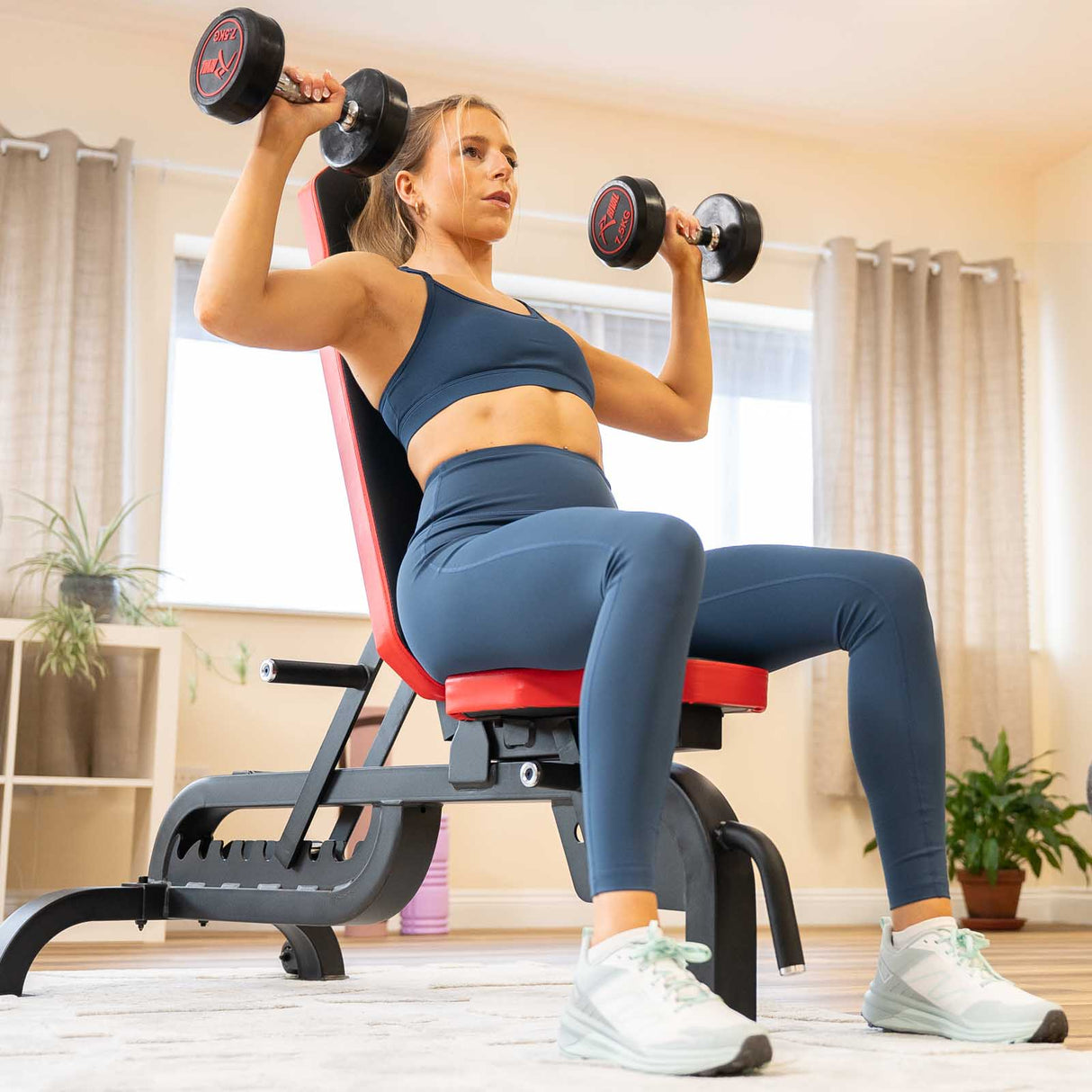 Rival Round Rubber Dumbbells - 7.5kg Pair