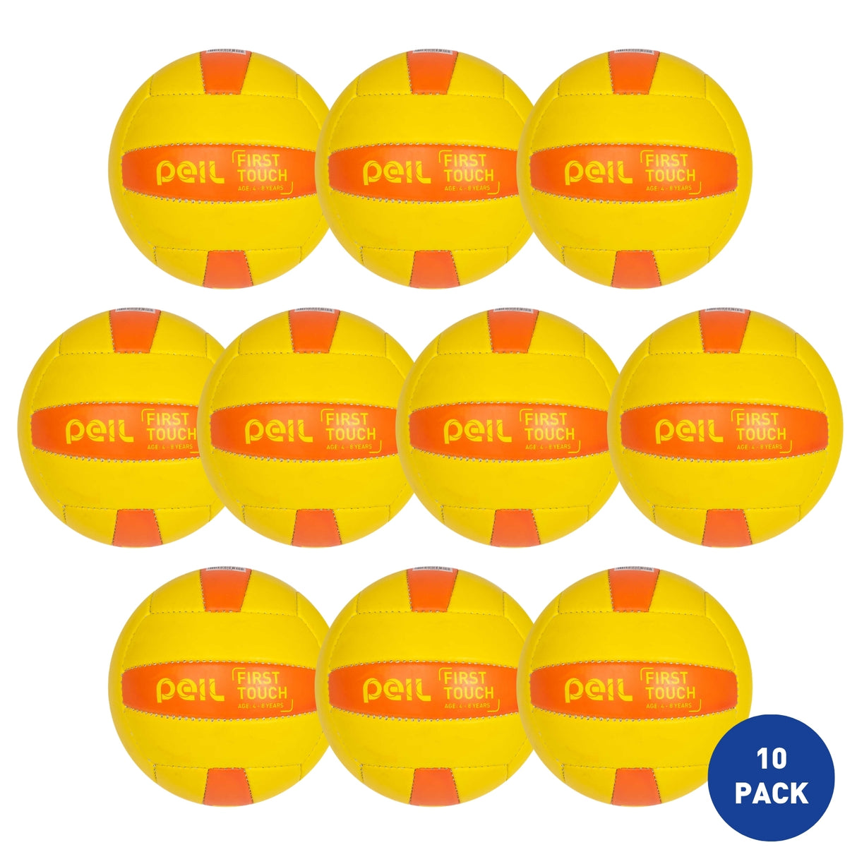 Peil First Touch Ball 4-8 Yellow - 10 Pack