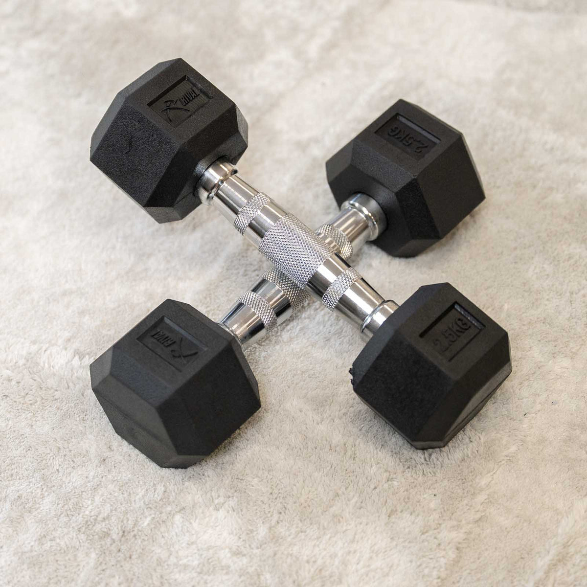 Rival Rubber Hex Dumbbell 2.5kg Pair