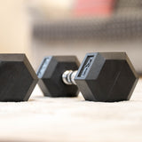 Rival Rubber Hex Dumbell 5kg Pair