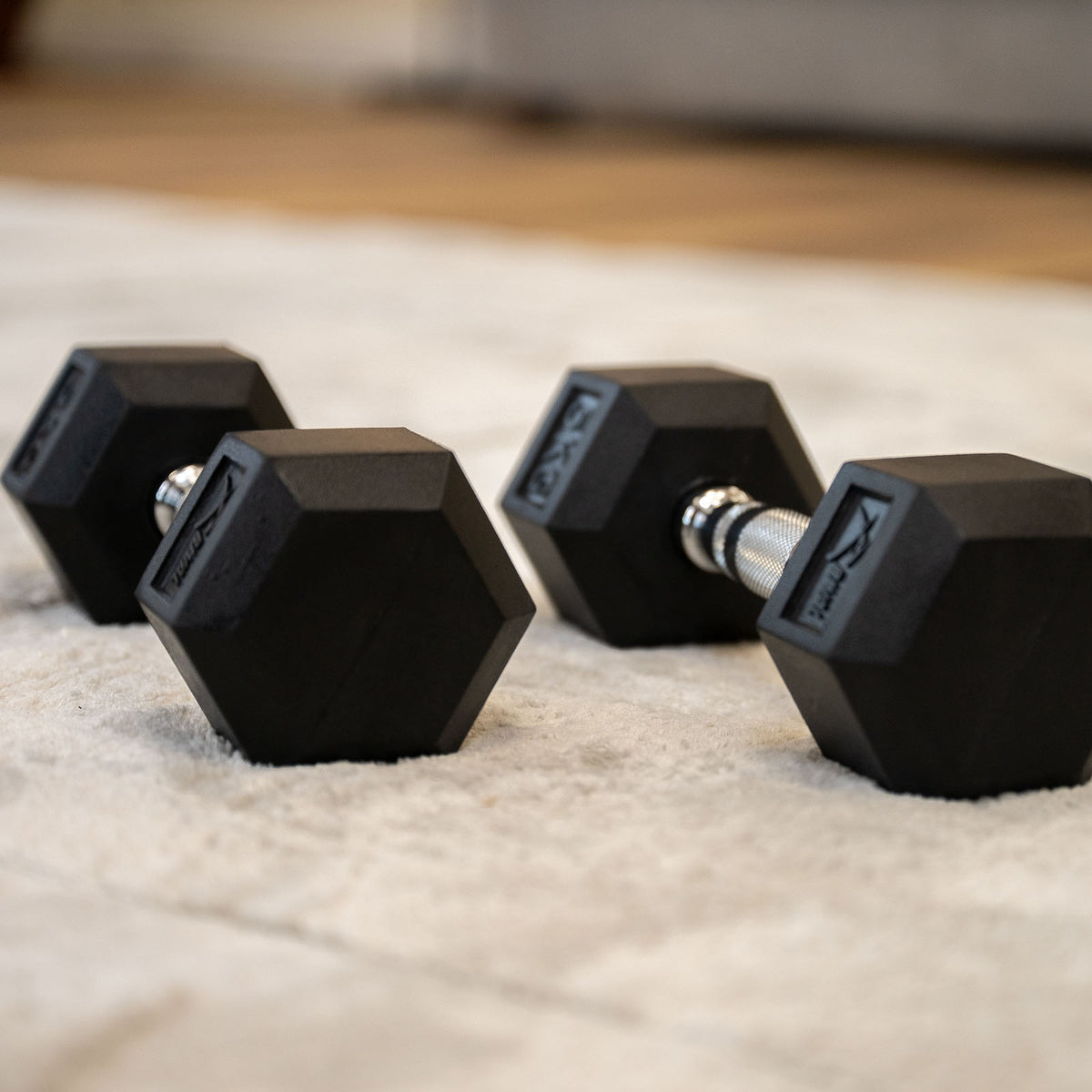 Rival Rubber Hex Dumbell 5kg Pair
