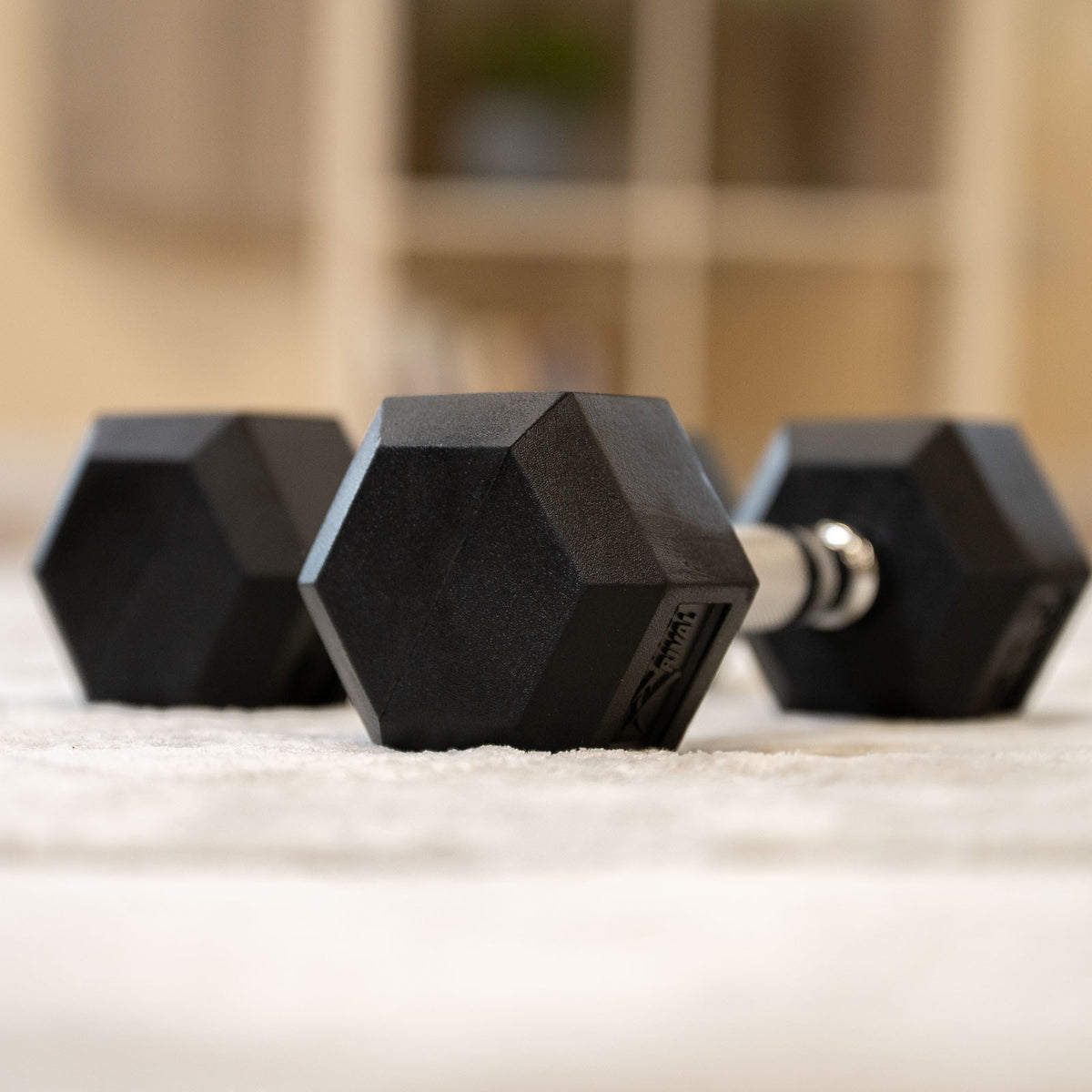 Rival Rubber Hex Dumbell 5kg Pair