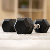 Rival Rubber Hex Dumbell 5kg Pair