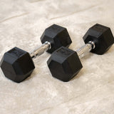 Rival Rubber Hex Dumbbell 7.5kg Pair