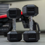 Rival Rubber Hex Dumbbell 12.5kg Pair