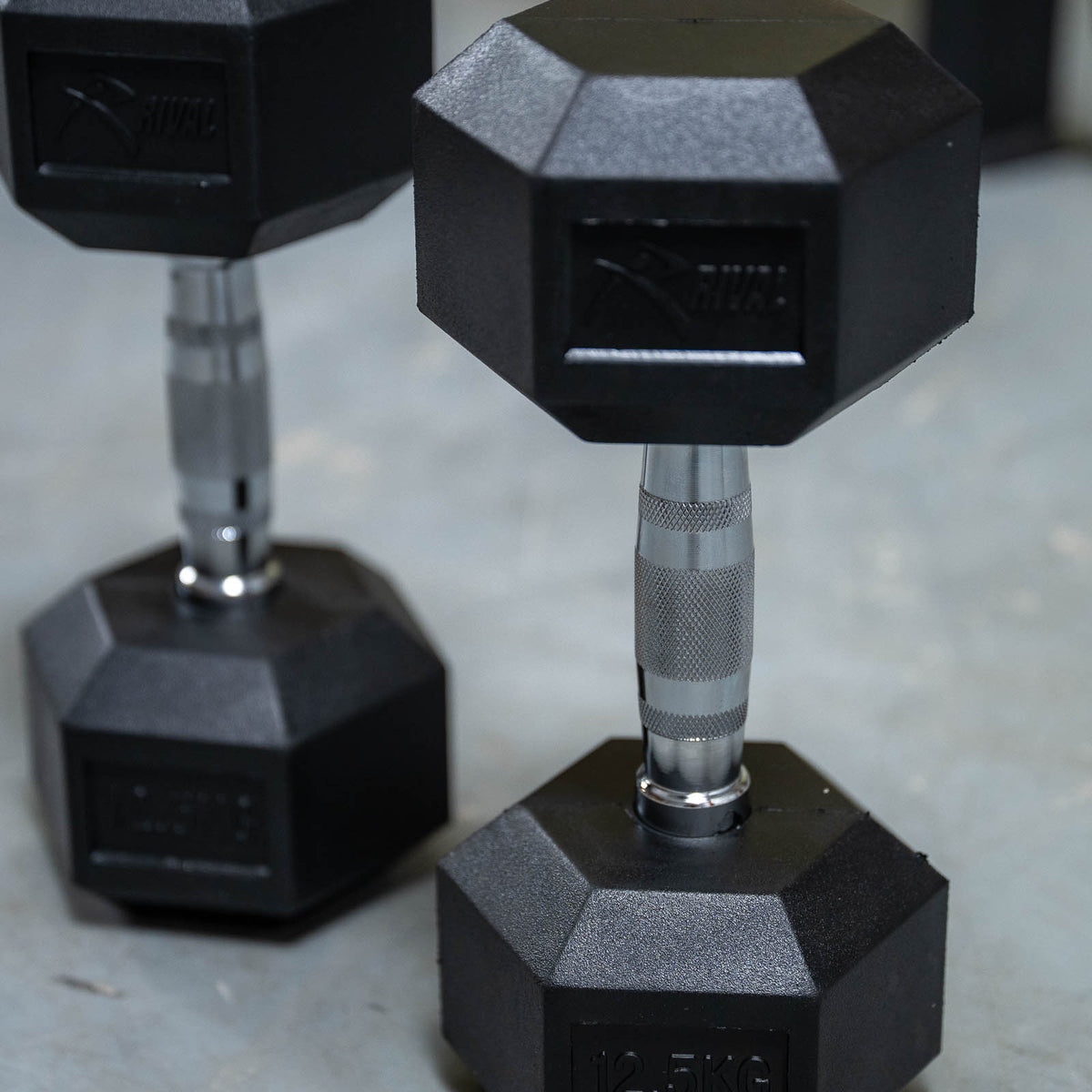 Rival Rubber Hex Dumbbell 12.5kg Pair