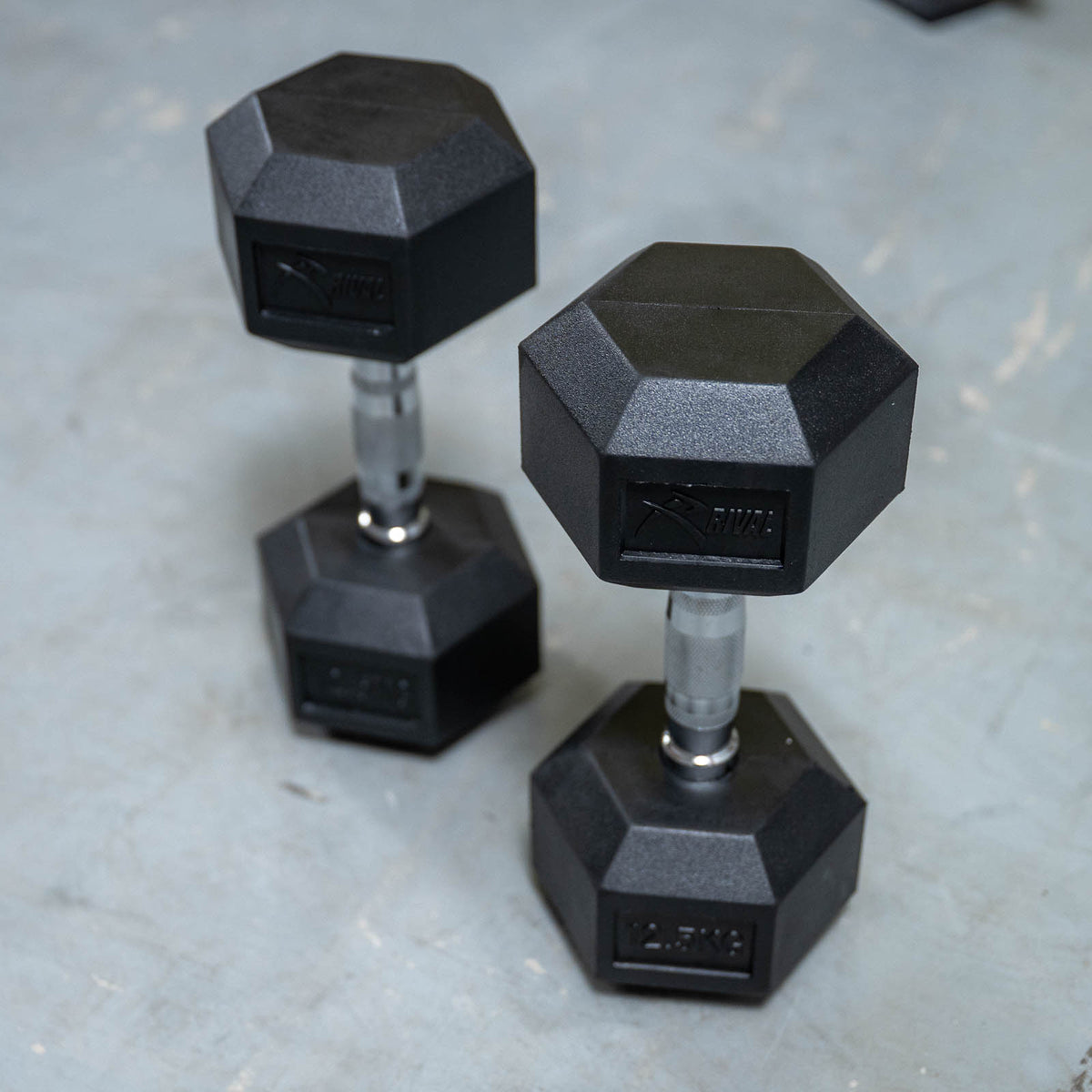 Rival Rubber Hex Dumbbell 12.5kg Pair