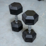 Rival Rubber Hex Dumbbell 12.5kg Pair
