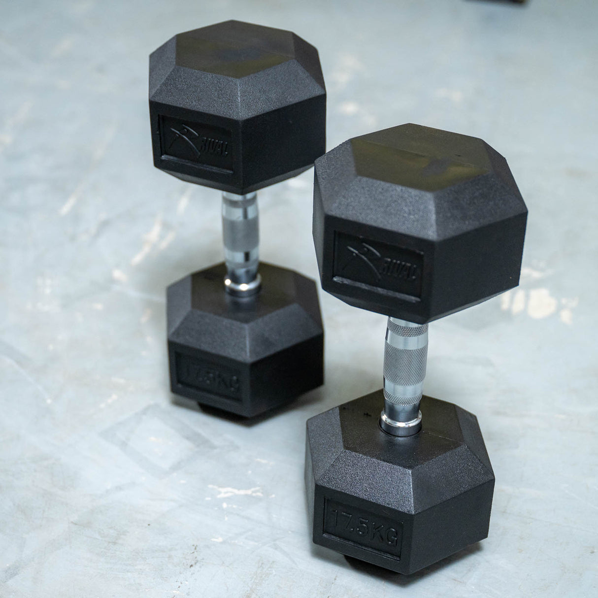 Rival Rubber Hex Dumbbell 17.5kg Pair
