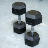 Rival Rubber Hex Dumbbell 17.5kg Pair