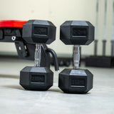 Rival Rubber Hex Dumbbell 27.5kg Pair