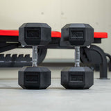 Rival Rubber Hex Dumbbell 37.5kg Pair