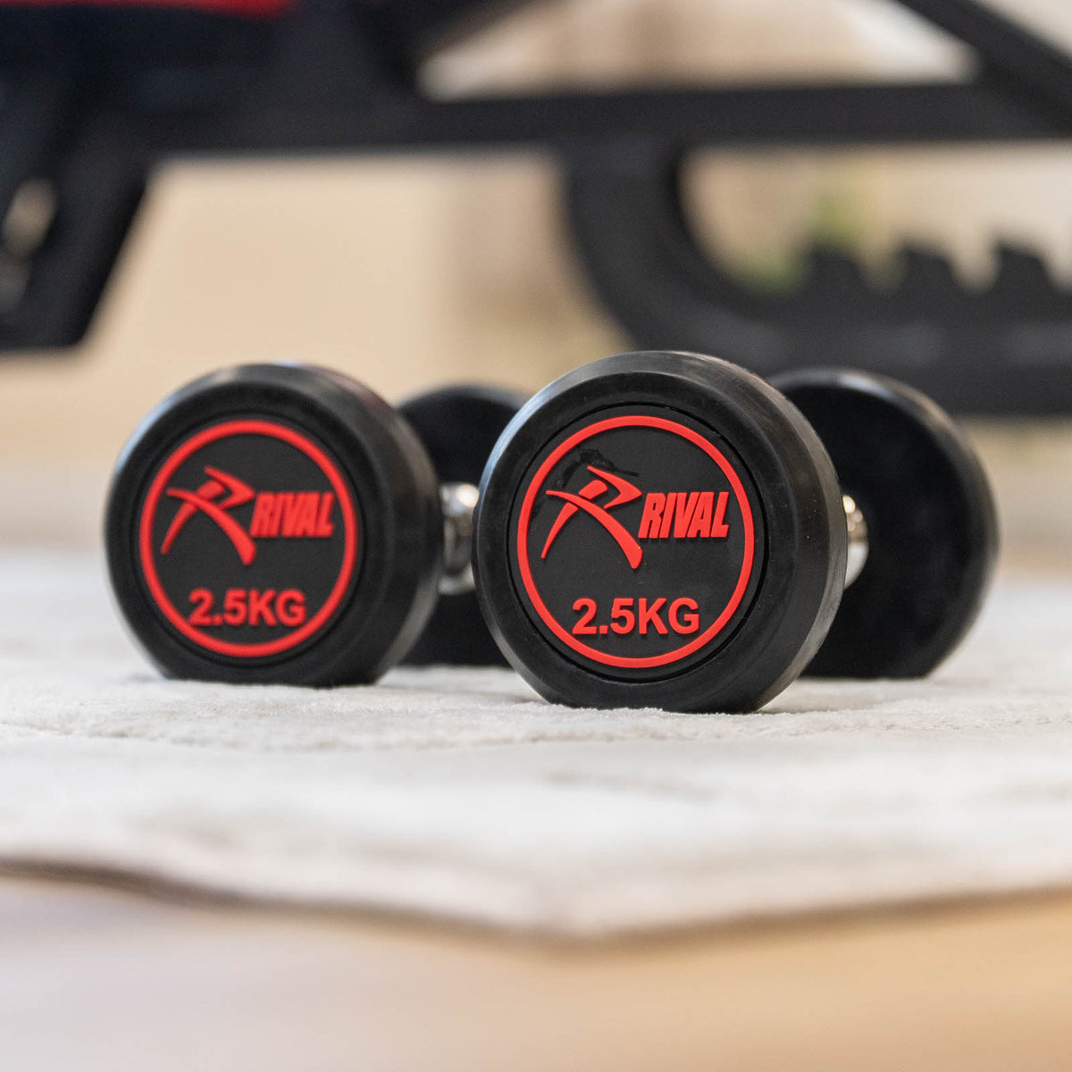 Rival Round Rubber Dumbbells - 2.5kg Pair