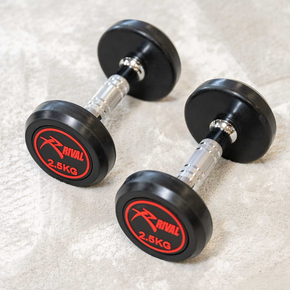 Rival Round Rubber Dumbbells - 2.5kg Pair