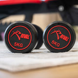 Rival Round Rubber Dumbbells - 5kg Pair
