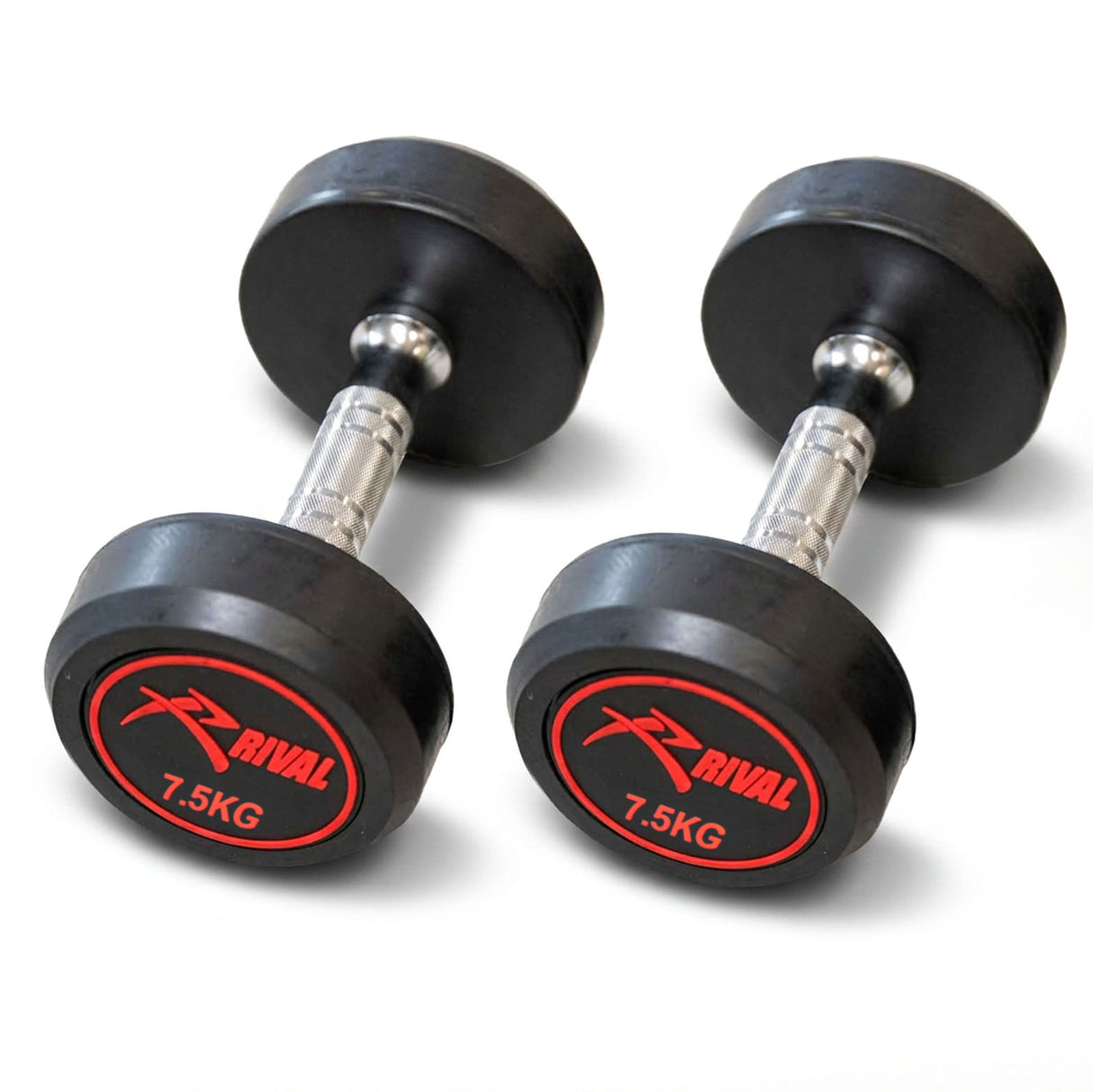 Rival Round Rubber Dumbbells - 7.5kg Pair
