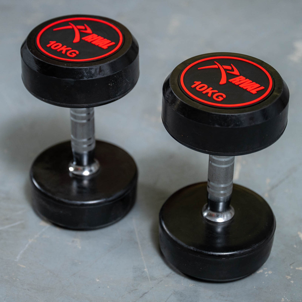 Rival Round Rubber Dumbbells - 10kg Pair