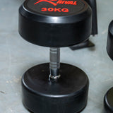 Rival Round Rubber Dumbbells - 30kg Pair