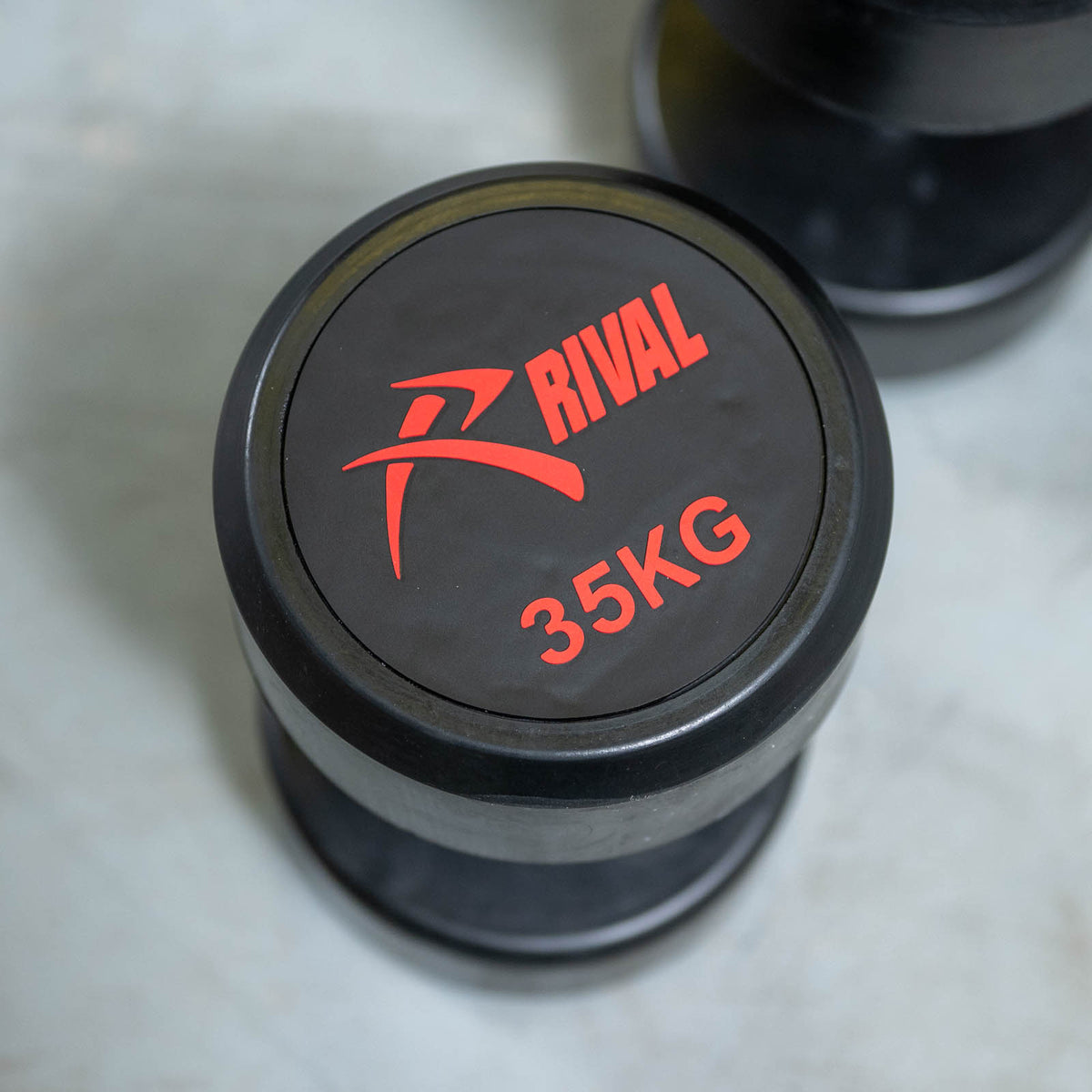 Rival Round Rubber Dumbbells - 35kg Pair