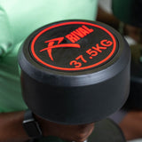 Rival Round Rubber Dumbbells - 37.5kg Pair