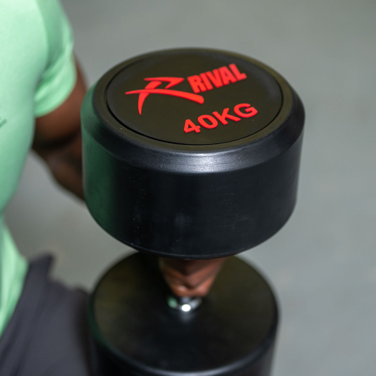 Rival Round Rubber Dumbbells - 40kg Pair