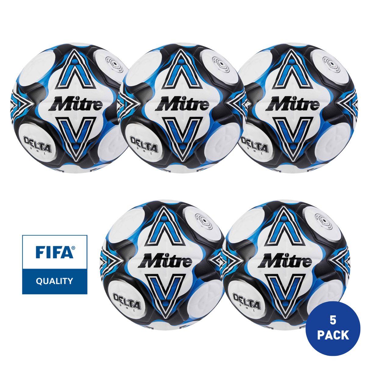 Mitre Delta One 24 Football - 5 Pack