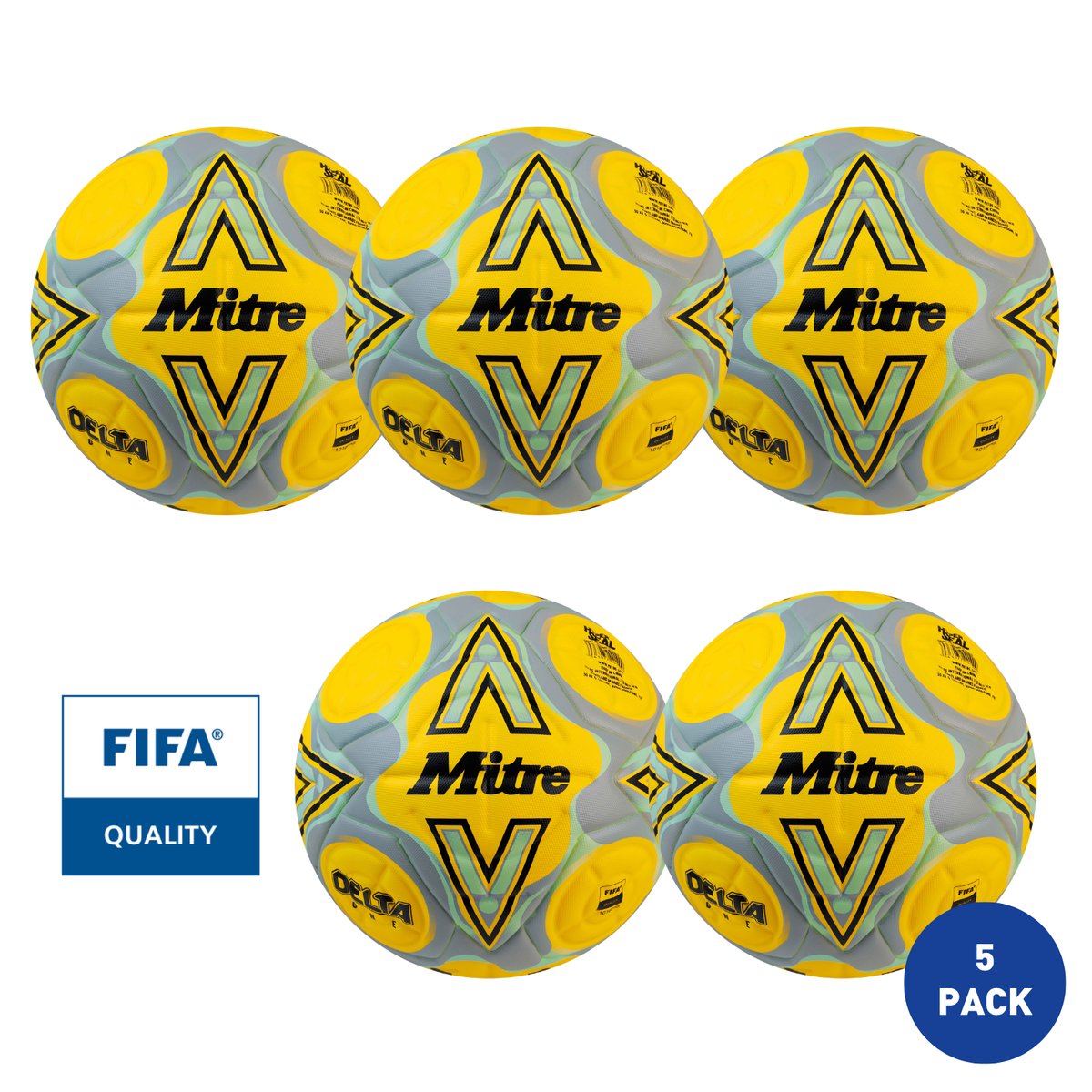 Mitre Delta One 24 Football - 5 Pack