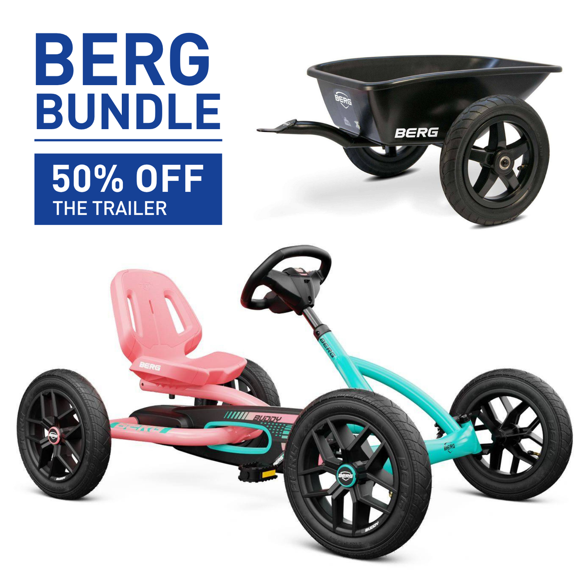 BERG Buddy Lua Go-Kart and Trailer