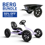 BERG Buddy Purple Go-Kart and Trailer