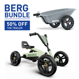 BERG Buzzy Green Go-Kart & Trailer