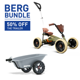 BERG Buzzy Retro 2-in-1 Green Go-Kart & Trailer