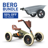 BERG Buzzy Retro Green Go-Kart & Trailer