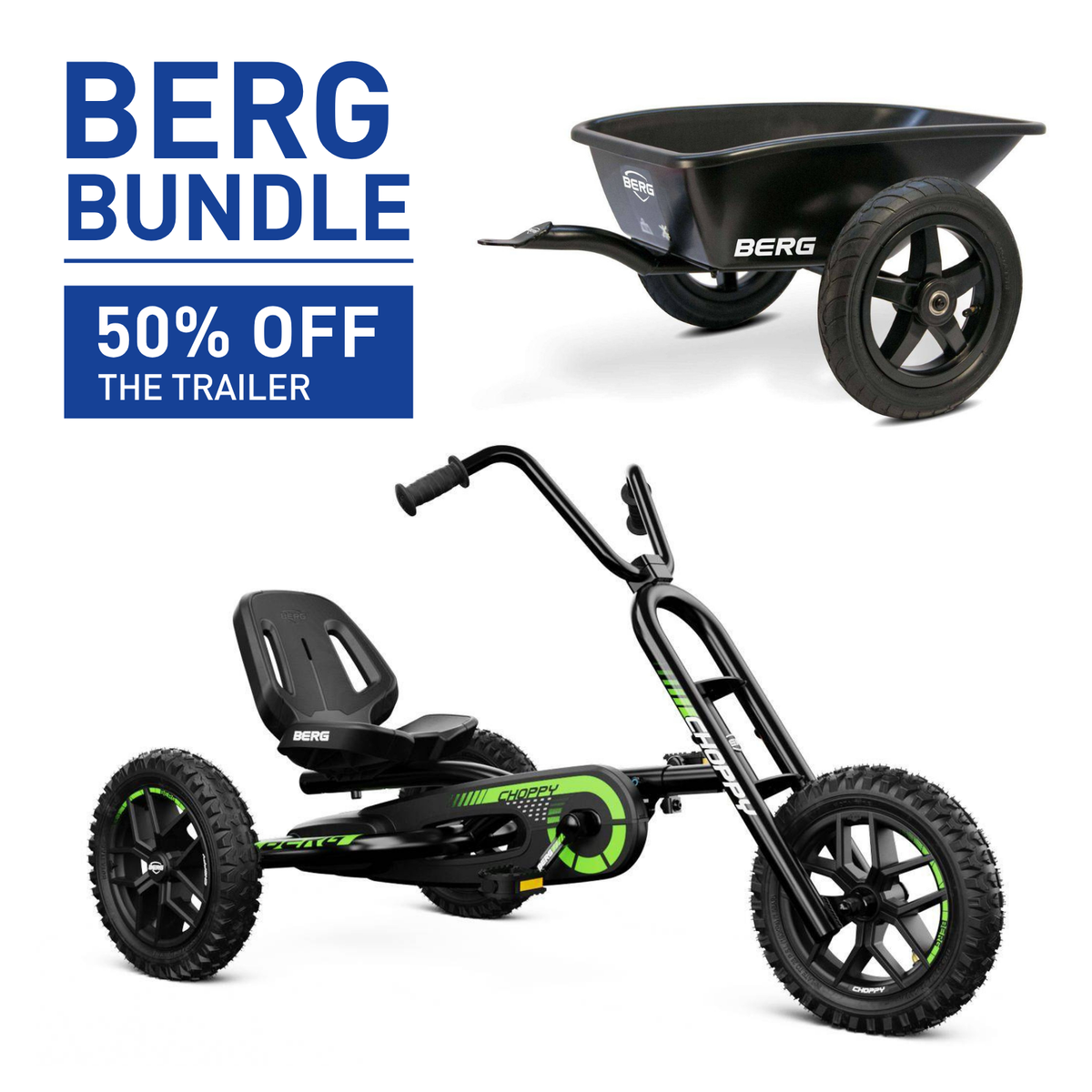 BERG Choppy Neo Go-Kart and Trailer