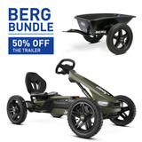 BERG Jeep® Rally Cherokee Go-Kart and Trailer