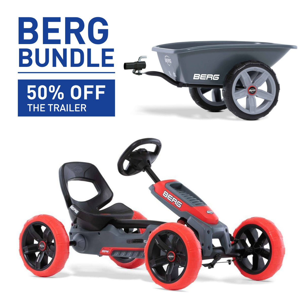 BERG Reppy Rebel Go-Kart and Trailer