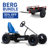 BERG XL B.Pure Blue BFR Go-Kart and Trailer