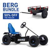 BERG XL B.Rapid Blue BFR Go-Kart and Trailer